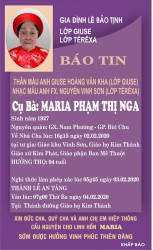 Cụ Bà: MARIA PHẠM THỊ NGA