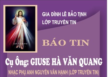 Cụ ông: GIUSE HÀ VĂN QUANG