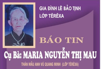 Cụ Bà: MARIA NGUYỄN THỊ MAU