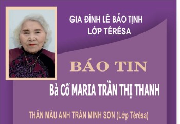 Tin buồn: Bà Cố MARIA TRẦN THỊ THANH