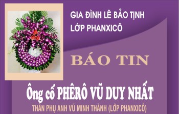 Tin buồn: Ông Cố Phêrô VŨ DUY NHẤT